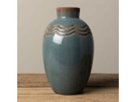 Vase gris bleu Grâce 15x9cm