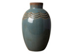 Vase gris bleu Grâce 15x9cm