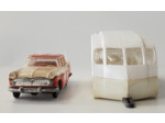 SIMCA CHAMBORD BEIGE ROUGE ET CARAVANE HENON 2 TONS NOREV PLASTIQUE 1/43