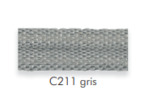 Double passepoil gris c211 11mm le mètre 42029