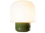 Lampe Niu blanc kaki verre 25x25x32cm