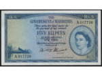 MAURICE 5 RUPEES (1954) SUP (W27)