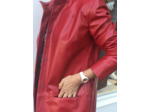 SAN1629 VESTE FEMME CUIR AGNEAU ROUGE OU NOIR