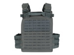 Gilet porte-plaques tactique gris protection balistique Cordura