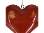 Suspension déco cœur rouge 16x5x16cm