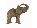 Statuette éléphant gris résine 38x20x30cm