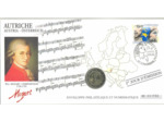 ENVELOPPE PHILATELIQUE NUMISMATIQUE INTEGRATION A EURO 2 EURO AUTRICHE 2006