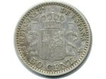 ESPAGNE 50 CENTIMOS 1900 SMV ALFONSO XIII TTB+ (W705)