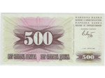 BOSNIE HERZEGOVINE 500 DINARA 01-07-1992 SERIE BB SPL