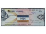 U.S.A. TRAVELERS CHEQUE VISA CREDIT LYONNAIS 50 DOLLARS 135.6002.521.891