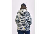 Sweat à capuche camouflage logo "patte de chien" jaune
