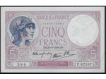 FRANCE 5 FRANCS VIOLET 21-9-1939 P.62597 SPL F.04/09