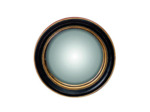 Petit miroir convexe noir doré 19cm