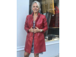SAN1629 VESTE FEMME CUIR AGNEAU ROUGE OU NOIR