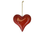 Suspension déco cœur rouge 25x7x25cm