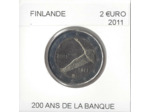FINLANDE 2011 2 EURO COMMEMORATIVE 200 Ans Banque