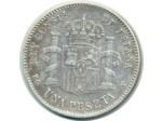 ESPAGNE 1 PESETA 1896 PGV ALFONSO XIII TB+ (W706)