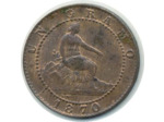 ESPAGNE 1 CENTIMO 1870 SUP- (W660)