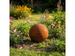Sphère acier décorative rouille 20cm