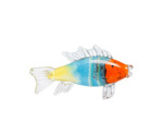 Statuette poisson allongé verre 17x31x6cm