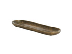 Grand plateau ovale Boira bronze antique 50x16x4cm