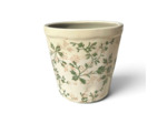 Pot de fleurs d'intérieur vert beige céramique 14x13cm
