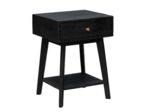 Table de chevet noire Onyx 60x43x40cm