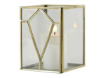Photophore métal prisme 18x18x24cm