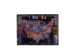 Plaque métal - Carte Des USA Avec les plaques d'immatriculation de Chaque état -  30 x 40 cm
