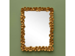 Miroir doré fleurs de Gingko 43x32cm