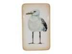 Plateau mouette blanc métal 16x26x26cm