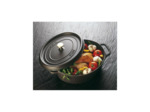 COCOTTE EN FONTE OVALE 31 cm GRISE