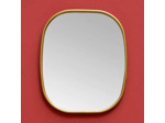 Miroir arrondi doré 31x26cm