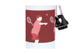 Gourde aluminium "Joueur garçon de badminton" - personnalisable