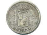 ESPAGNE 2 PESETAS 1870 (73) DEM ESPANA TB (W654) N3