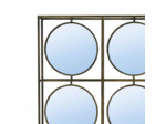 Cadre 9 miroirs fer doré 77x8x77cm
