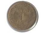 FRANCE 1 FRANC CHAMBRE DE COMMERCE 1924 4 ouvert TTB+