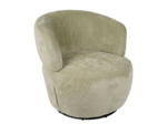 Fauteuil pivotant polyester Zeline vert d'eau 74x72x72cm