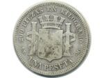 ESPAGNE 1 PESETA 1869 SNM GOBIERNO PROVISIONAL TB (W652)