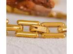Collier Chaîne Femmes à Mailles Rectangulaire Doré Or Jaune
