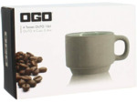 LOT DE 4 TASSES OUTO 10CL EN GRÈS