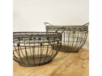 Ensemble 2 paniers fer 46x29x26cm