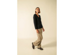 Gilet col V Blainville boutonné maille fine 100% laine Mérinos - SAINT JAMES