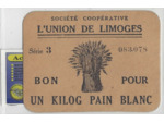 87 HAUTE VIENNE L'UNION DE LIMOGES BON POUR 1 KILOG DE PAIN