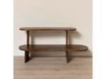 Console Étagère Polanco en Bois de Manguier à 2 Niveaux 141x65x48cm
