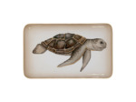 Plateau tortue métal beige 26x16x26cm