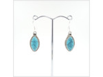 Boucles Turquoise en argent massif