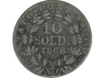 VATICAN 10 SOLDI 1868 XXII R TB+