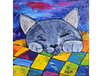 Tableau 3D 20x20cm "Hello Kitty #1"