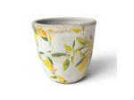 Pot de fleurs Lemon jaune céramique 13x13x12cm